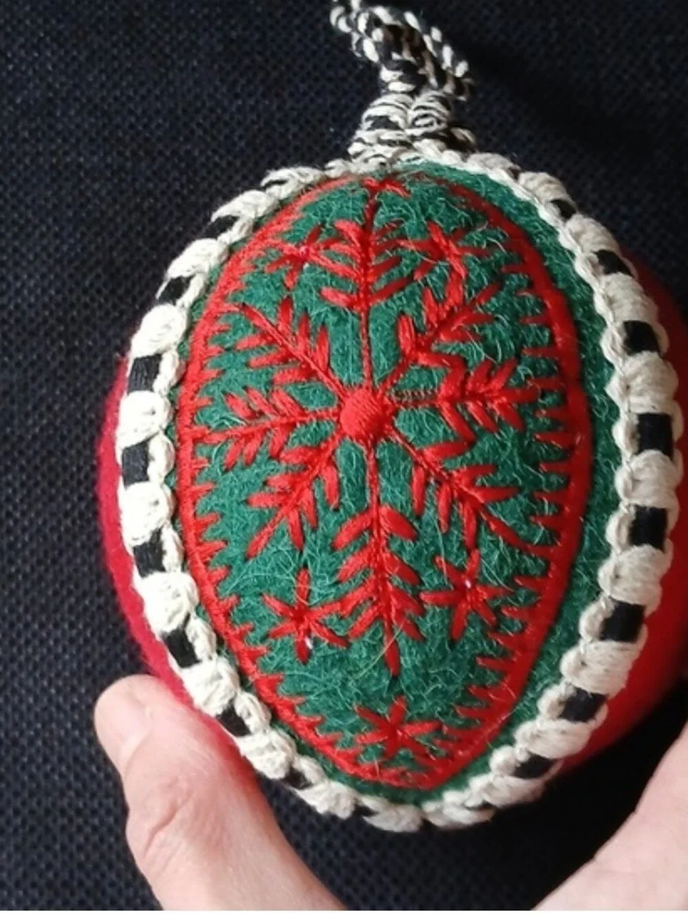 Mackenzie Childs Cozy Chtistmas Fabric Christmas Ornaments ■ Set of 3 NWOT